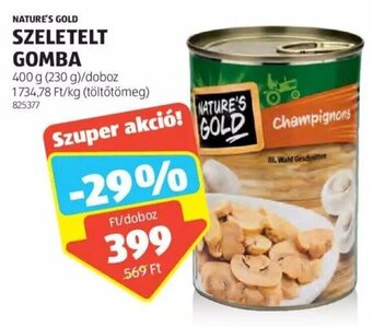 ALDI NATURE'S GOLD SZELETELT GOMBA 400 g ajánlat