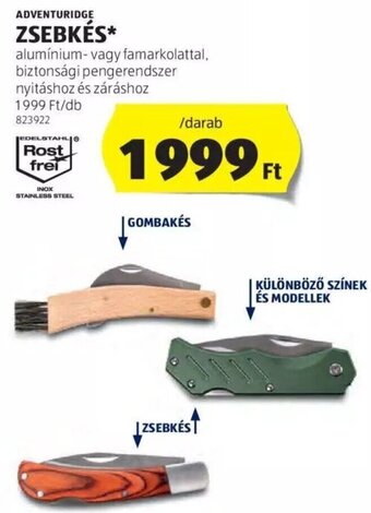 ALDI ADVENTURIDGE ZSEBKÉS 1 db ajánlat