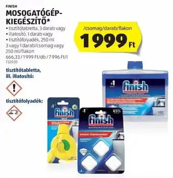 ALDI FINISH MOSOGATÓGÉP-KIEGÉSZÍTŐ 3 - 1 db / 250 ml ajánlat