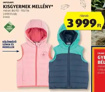 ALDI IMPIDIMPI KISGYERMEK MELLÉNY 1 db ajánlat