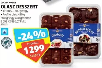 ALDI CUCINA NOBILE OLASZ DESSZERT 500 / 450 g ajánlat