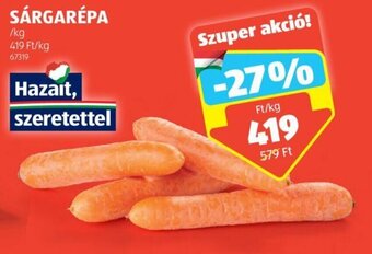 ALDI SÁRGARÉPA 1 kg ajánlat