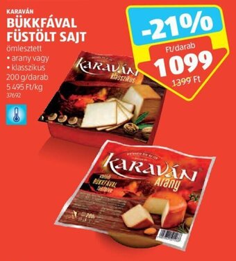 ALDI KARAVÁN BÜKKFÁVAL FÜSTÖLT SAJT 200 g ajánlat