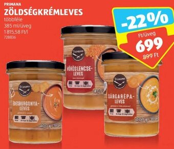 ALDI PRIMANA ZÖLDSÉGKRÉMLEVES 385 ml ajánlat