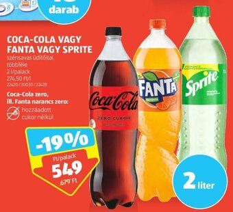 ALDI COCA-COLA VAGY FANTA VAGY SPRITE 2 l ajánlat