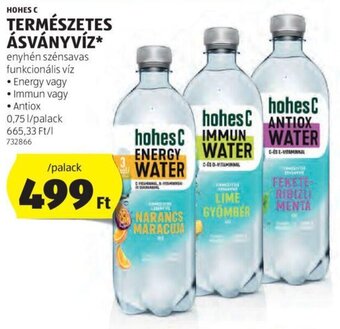 ALDI HOHES C TERMÉSZETES ÁSVÁNYVÍZ 0,75 l ajánlat