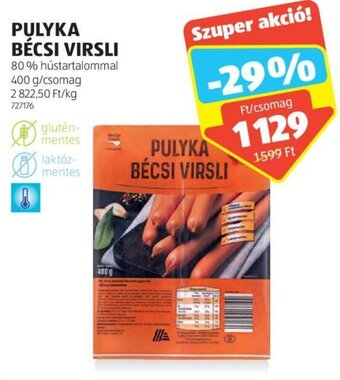 ALDI PULYKA BÉCSI VIRSLI 400 g ajánlat