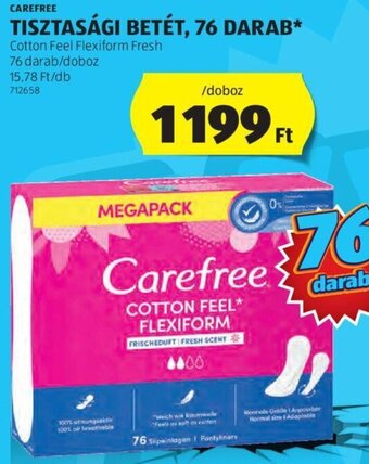 ALDI CAREFREE TISZTASÁGI BETÉT 76 db ajánlat