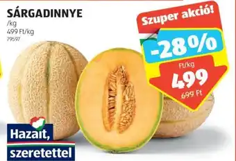 ALDI SÁRGADINNYE 1 kg ajánlat