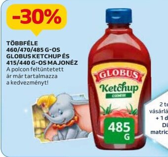 Auchan TÖBBFÉLE 460 - 485 G-OS GLOBUS KETCHUP stb. ajánlat