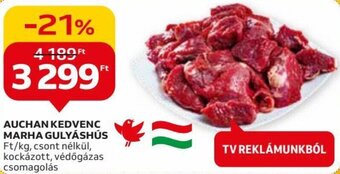 Auchan AUCHAN KEDVENC MARHA GULYÁSHÚS 1 kg ajánlat