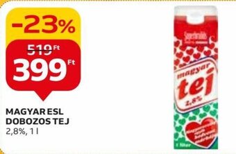 Auchan MAGYAR ESL DOBOZOS TEJ 1 l ajánlat
