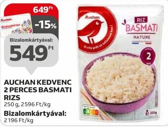 Auchan AUCHAN KEDVENC 2 PERCES BASMATI RIZS 250 g ajánlat