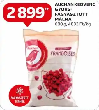 AUCHAN KEDVENC GYORS- FAGYASZTOTT MÁLNA 600 g