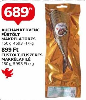 Auchan AUCHAN KEDVENC FÜSTÖLT MAKRÉLATÖRZS 150 g ajánlat