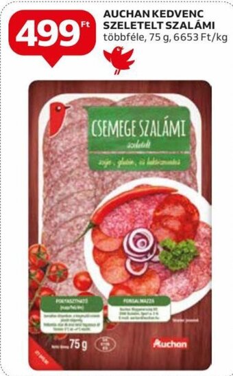 Auchan AUCHAN KEDVENC SZELETELT SZALÁMI 75 g ajánlat