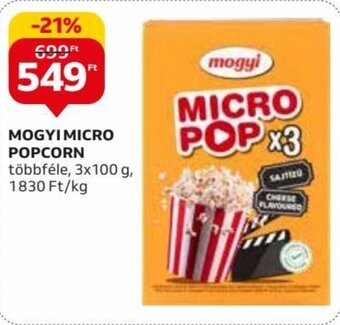 Auchan MOGYI MICRO POPCORN 3 x 100 g ajánlat