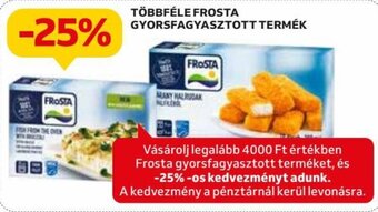 Auchan TÖBBFÉLE FROSTA GYORSFAGYASZTOTT TERMÉK ajánlat