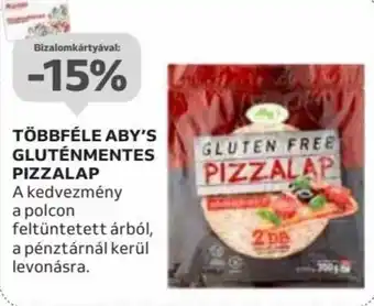TÖBBFÉLE ABY'S GLUTÉNMENTES PIZZALAP