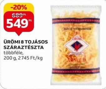 Auchan ÜRÖMI 8 TOJÁSOS SZÁRAZTÉSZTA 200 g ajánlat