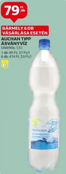Auchan AUCHAN TIPP ÁSVÁNYVÍZ 1,5 l ajánlat
