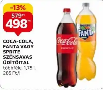 Auchan COCA-COLA, FANTA VAGY SPRITE SZÉNSAVAS ÜDÍTŐITAL 1,5 l ajánlat