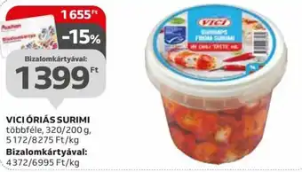 Auchan VICI ÓRIÁS SURIMI 320 / 200 g ajánlat