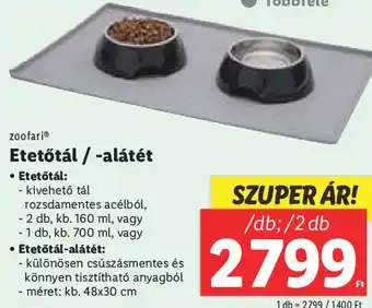 zoofari Etetőtál / -alátét 1 / 2 db