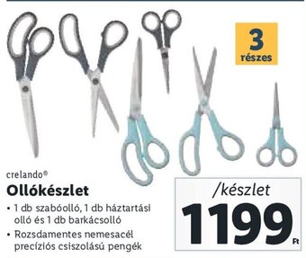 Lidl crelando Ollókészlet ajánlat