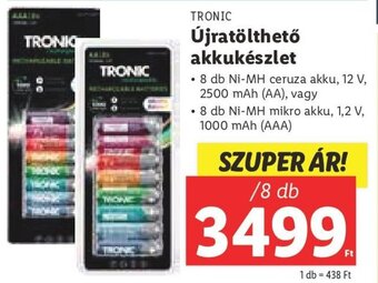 Lidl TRONIC Újratölthető akkukészlet 8 db ajánlat