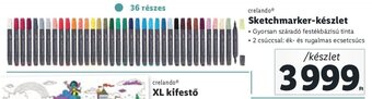 Lidl crelando Sketchmarker-készlet 36 részes ajánlat