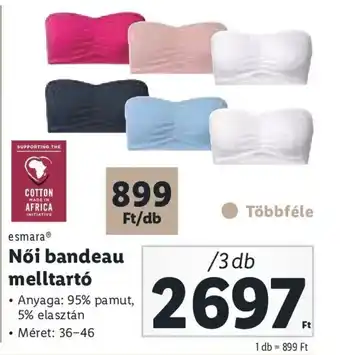 Lidl esmara Női bandeau melltartó 3 db ajánlat