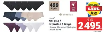 Lidl esmara Női alsó / csípőalsó / tanga 5 db ajánlat