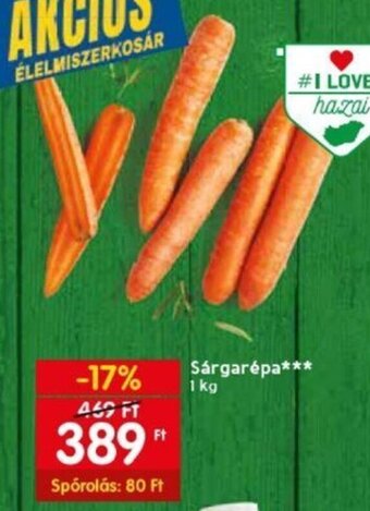 Spar Sárgarépa 1 kg ajánlat