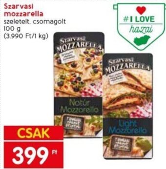 Spar Szarvasi mozzarella 100 g ajánlat