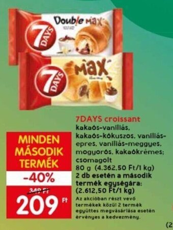 Spar 7DAYS croissant 80 g ajánlat