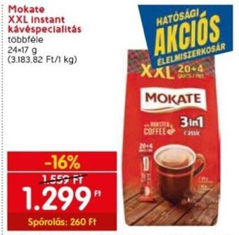 Spar Mokate XXL Instant kávéspecialitás 24 x 17 g ajánlat