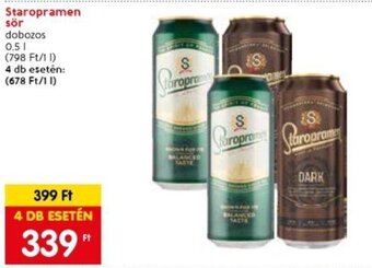 Spar Staropramen sör 0,5 l ajánlat