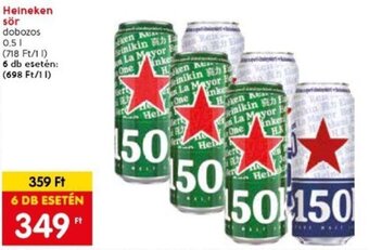 Spar Heineken sör 0,5 l ajánlat