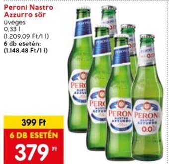 Spar Peroni Nastro Azzurro sör 0,33 l ajánlat