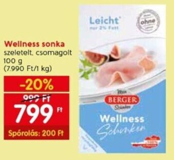 Spar Wellness sonka 100 g ajánlat