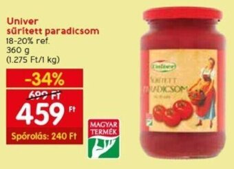 Spar Univer sűrített paradicsom 360 g ajánlat