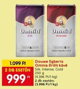 Spar Douwe Egberts Omnia őrölt kávé 250 g ajánlat