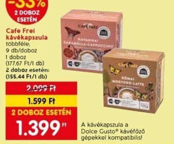 Spar Cafe Frei kávékapszula 9 db ajánlat