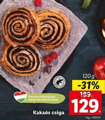 Lidl Kakaós csiga 120 g ajánlat