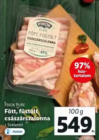 Lidl PIKOK PURE Fött, füstölt császárszalonna 100 g ajánlat