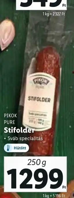 Lidl PIKOK PURE Stifolder 250 g ajánlat