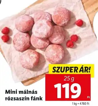 Lidl Mini málnás rózsaszín fánk 25 g ajánlat