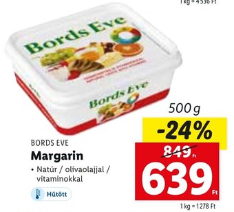 Lidl BORDS EVE Margarin 500 g ajánlat