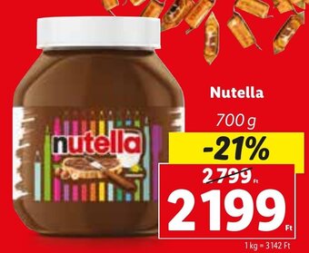Lidl Nutella 700 g ajánlat